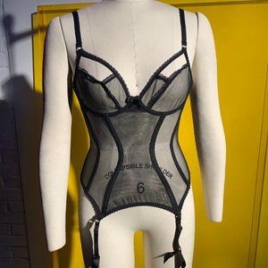 L'agent by Agent Provocateur Mariona black mesh Corset